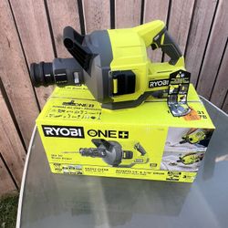 Ryobi 18v One+ Cordless Drain Auger W/ 35ft Cable, LED light And Enclosed Drum TOOL ONLY/NEW