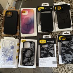 8 OtterBox Cases – iPhone 15 Pro Max, 15 Pro, 16 Pro Max & Google Pixel – Like New!