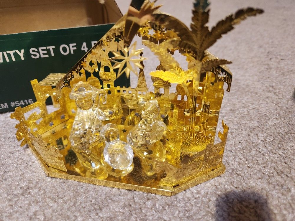 Nativity Brass Die Cut Metal 3D Plastic Figures Pacific Rim