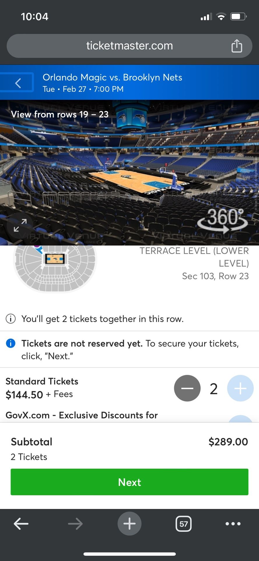 Orlando Magic Vs Brooklyn Nets Tickets