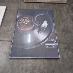 Vintage Pathé Art Deco Advertising Poster in a Frame