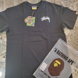 Bape x stussy collab t Shirt m