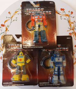 3 Transformers Bag Keychains