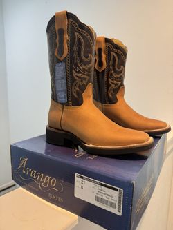 Arango: Sand Arizona Square Toe Western Boots