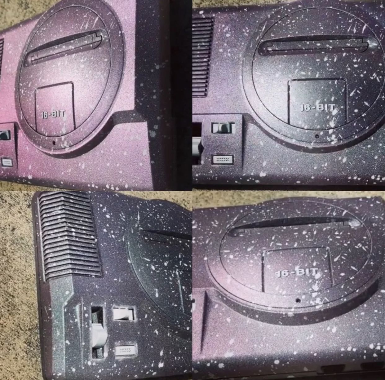Sega Genesis Customized texture & hand painted