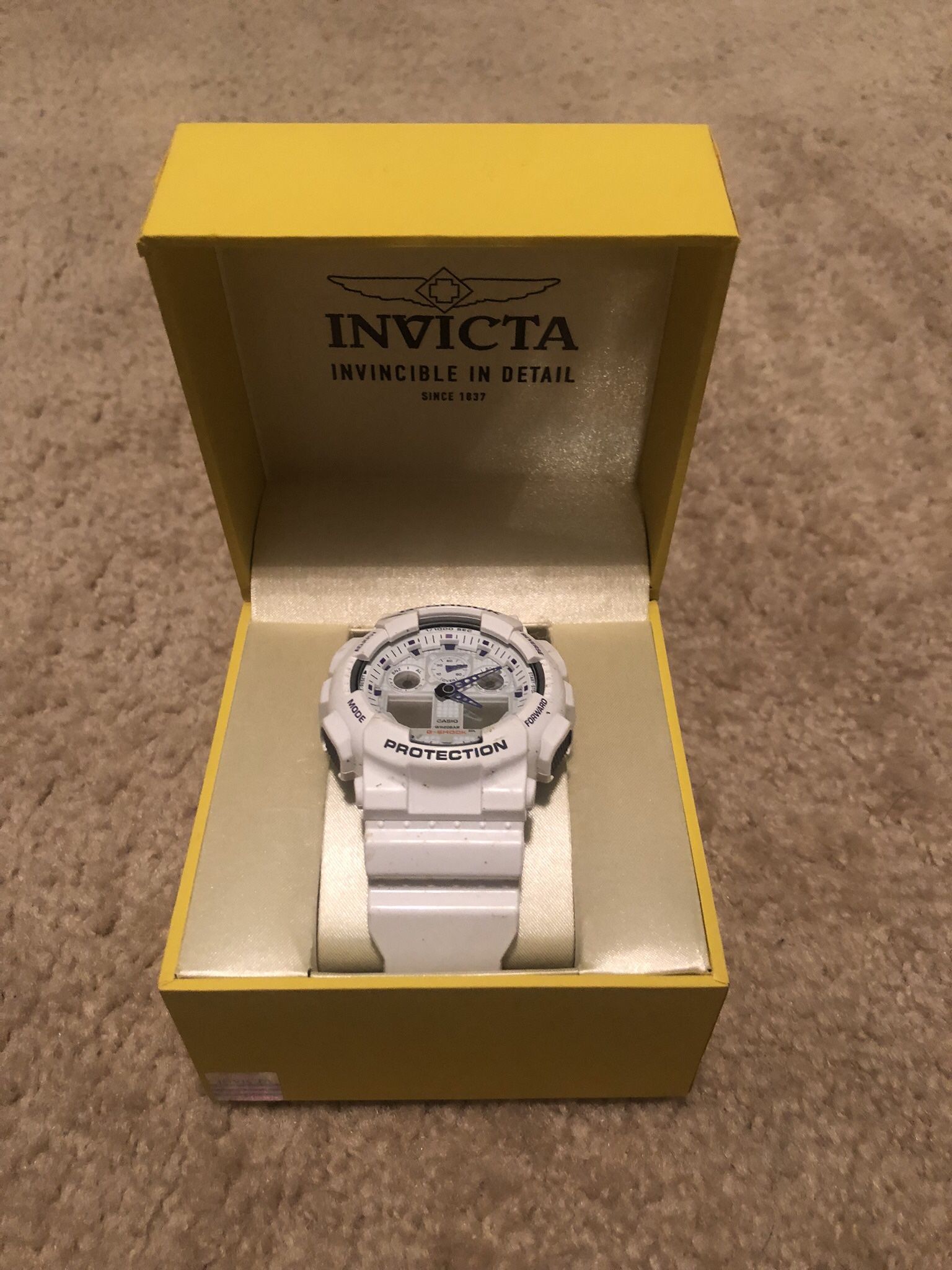 Invicta White And Silver Watch