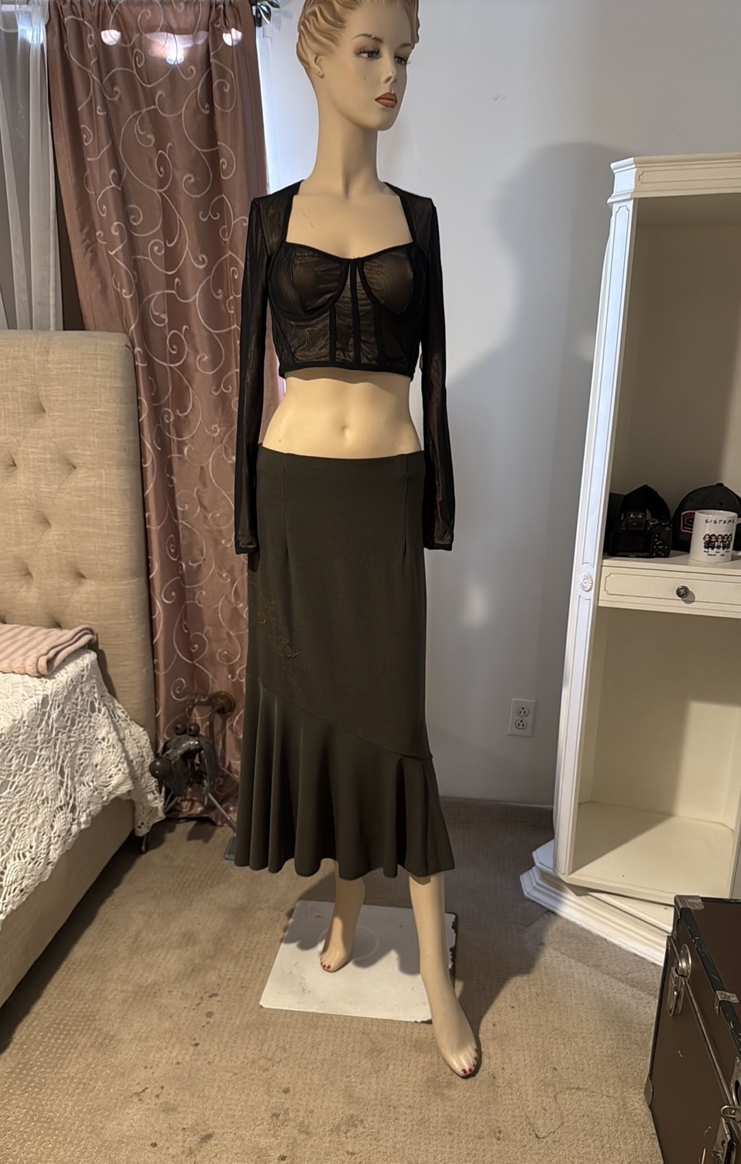 Olive Green Skirt