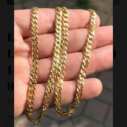 Cuban Link Chain 14k Gold (7mm x 24") 