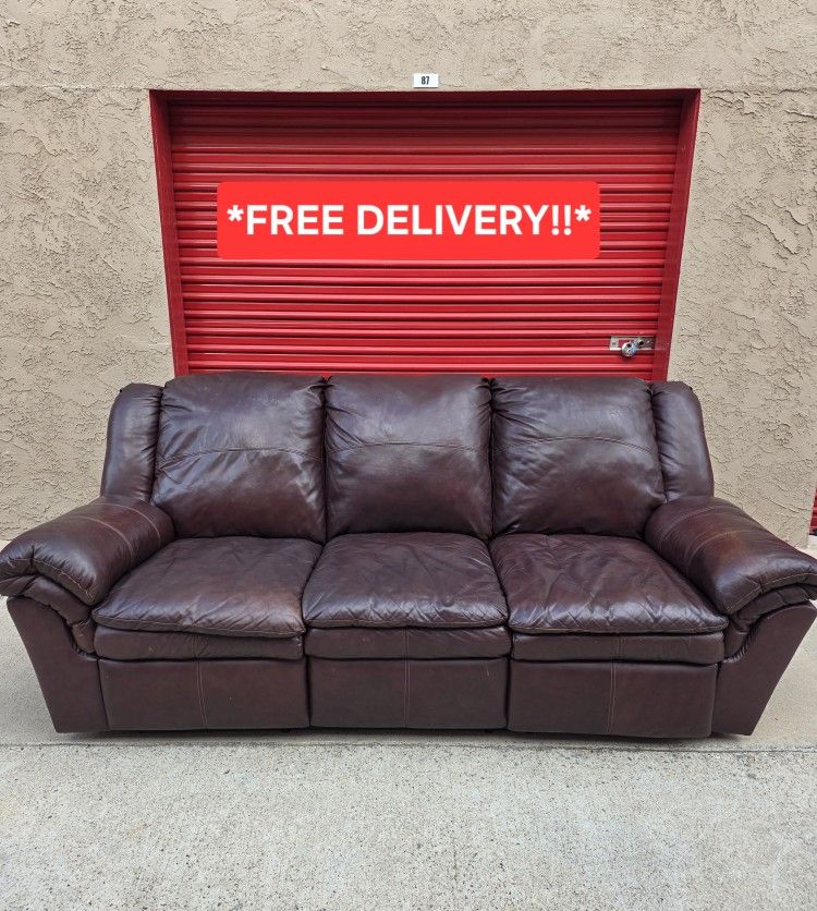 Leather Recliner Couch 