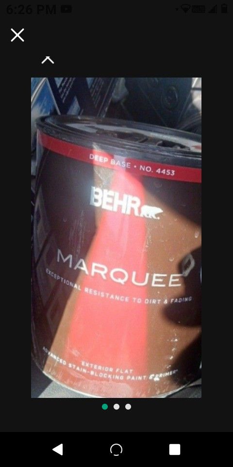 One Gallon Of Marquee Paint Deep base is Brick Color Of Never Been Opened I Pay $59 in Home Depot Take For $45