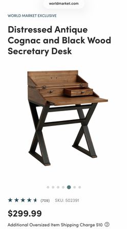 Rustic Flip-Top Secretary Desk / Home Office Desk