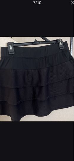 KYODAN RUFFLE TENNIS SKIRT SKORT SZ MEDIUM WOMENS PREOWNED BLACK