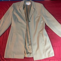 💚 Jones New York Size 16 Sage Blazer & Skirt Set – Like New