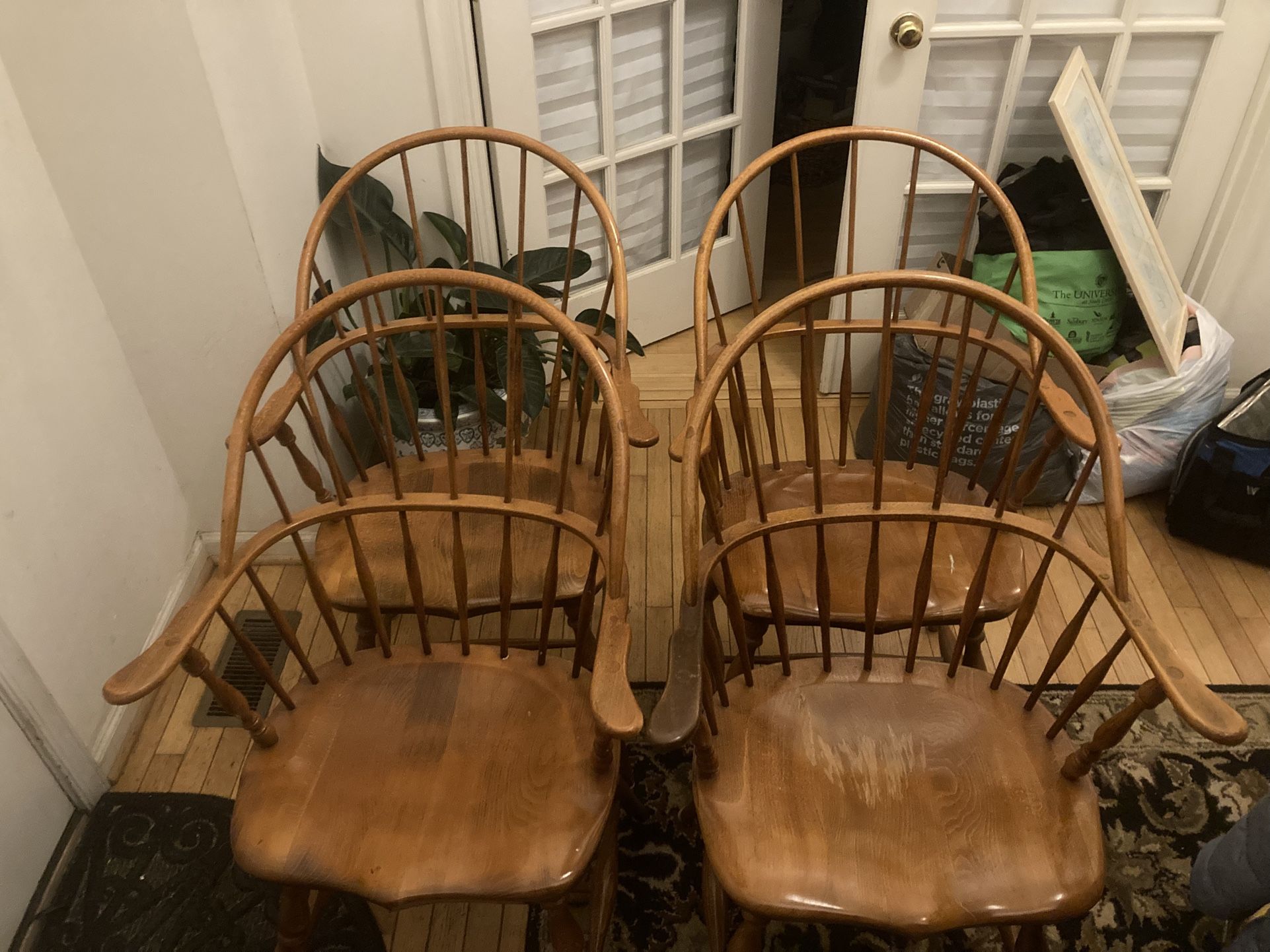 Set Of Four Wooden chairs $100 For All Four OBO