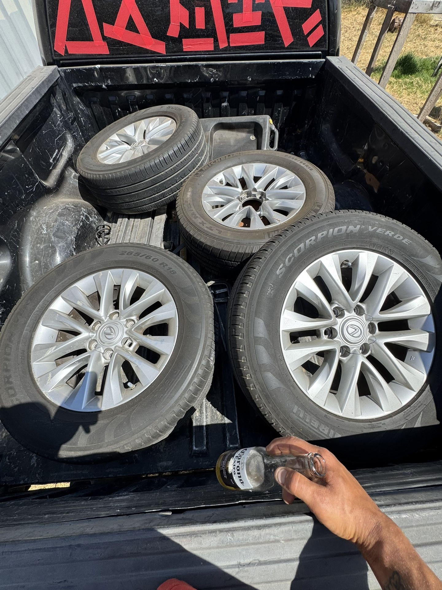 For Sale: Lexus GX Wheels with Tires – Great Condition Selling a full set of wheels with tires from a Lexus GX.