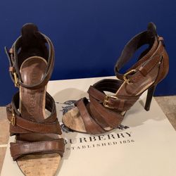 Burberry (overdyed leather Sadler 100 sandal)