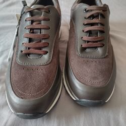 Zara Men's Sneakers Leather Brown Suede 8   2301/420