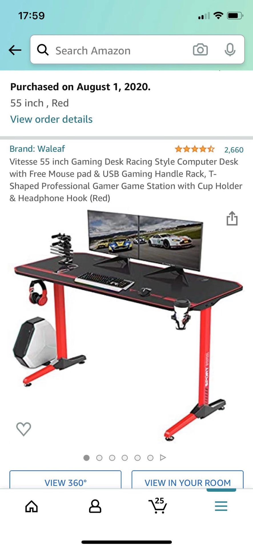  Waleaf Vitesse Gaming Desk 55 inch, Gaming Computer
