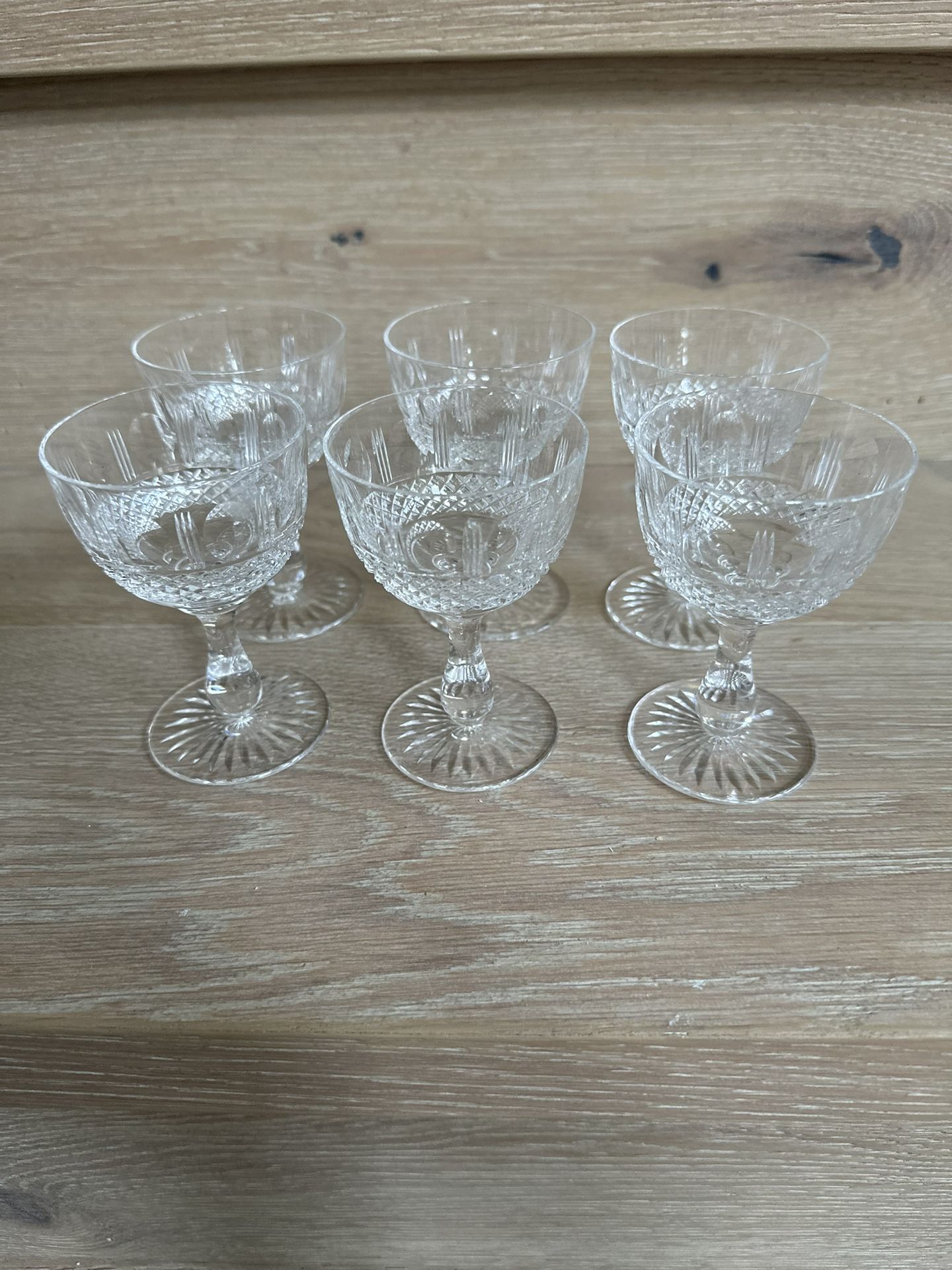 6 Vintage Edinburgh Crystal Glasses