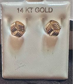 14K Gold Love Knot Earrings