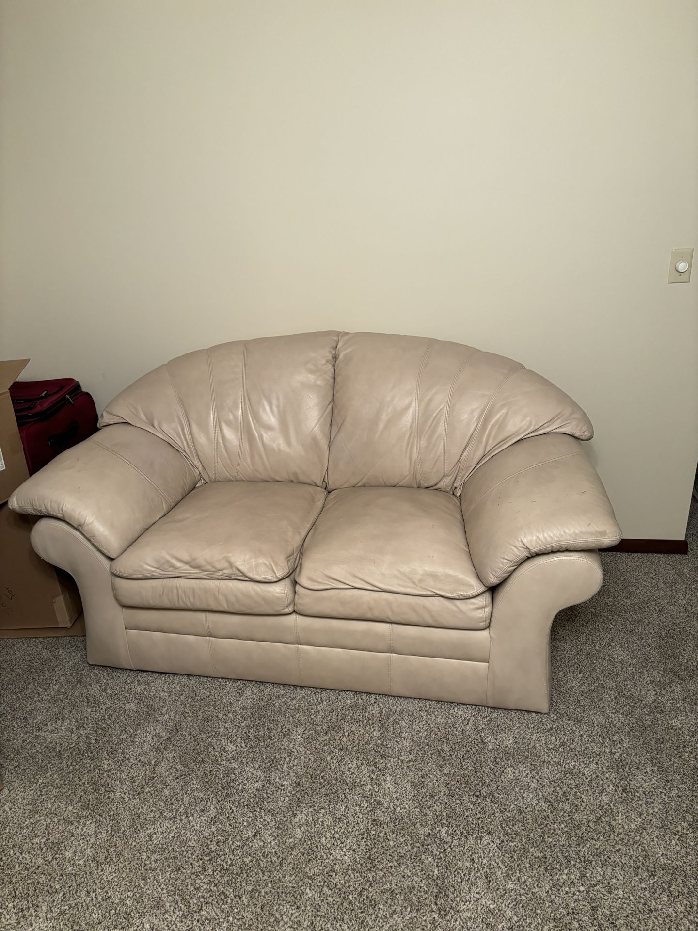 Leather Loveseat And Recliner