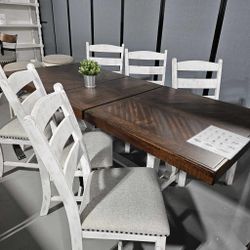 Dining Table and Chairs Dining Furniture Set Only $39 Down Payment 👉 PLEASE ASK FOR JON GREEN WHEN YOU ARRIVE!