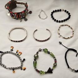 Vtg. Lot Of 9 Brackets Jewelry Variety Rare Find!