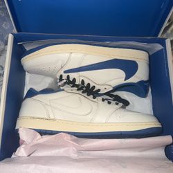 Jordan 1 Travis Scott Fragment Military Blue Sail. Size 13