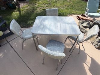 Vintage Formica Dinette Table and 4 Chairs