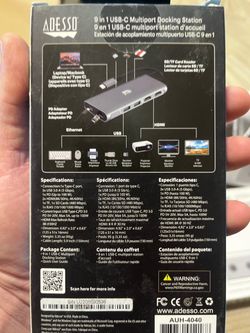 Adesso 9-in-1 USB-C Multiport Docking Station