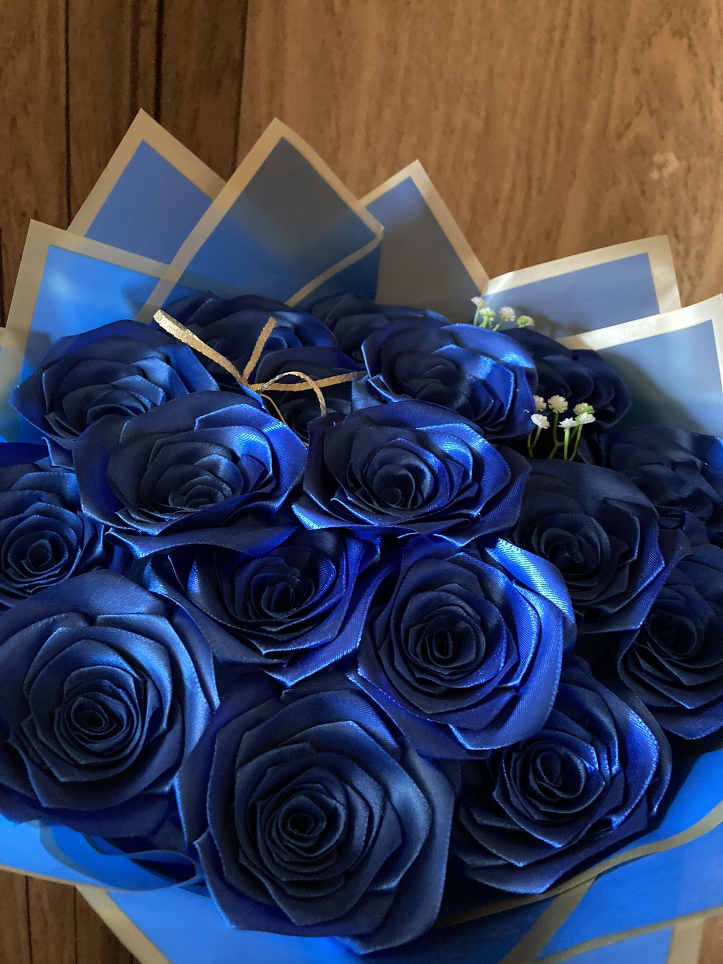 Flowers bouquet Eternal roses Ribbon roses