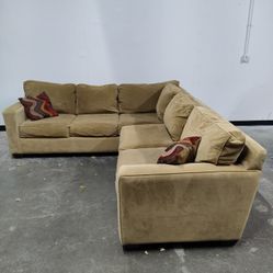 FREE DELIVERY - Beige L-Shaped Sectional Sofa
