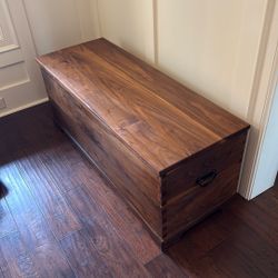 Heirloom Walnut Blanket Chest.