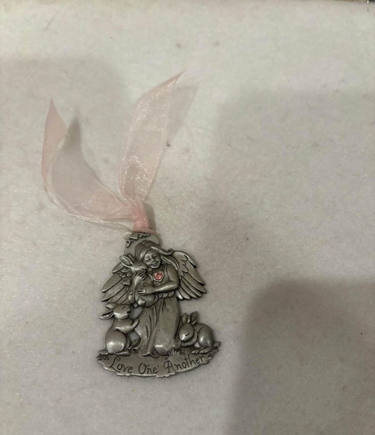 Keepsake ornament angel metal gloria duchin love one another Love