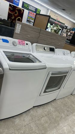 LG top load washer and dryer set in excellent condition