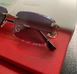 Cartier Rimless Sunglasses Gold Hardware
