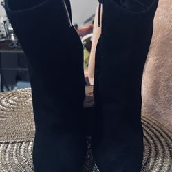 Nine West - Ankle Black Suede Boots (size 5.5)