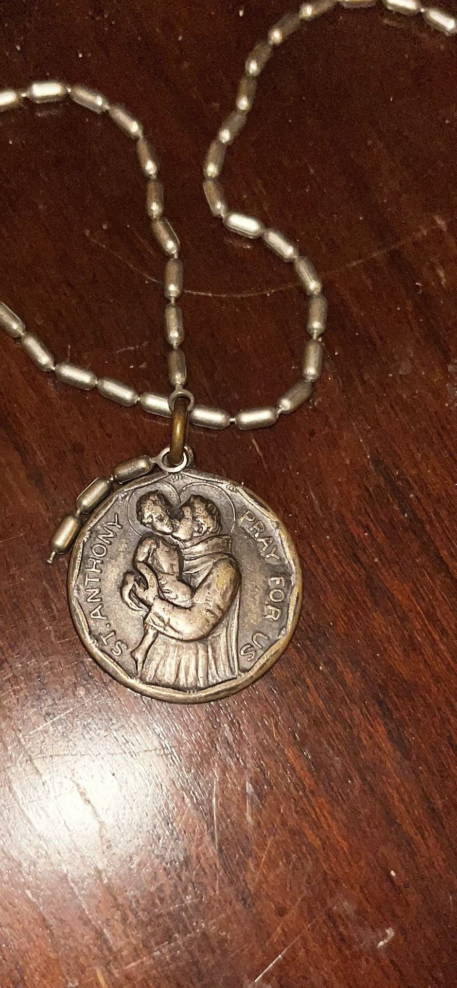 1947 St Anthony Fob Keychain Pendant St Francis of Assisi Church L Gallagher NYC