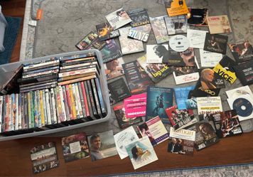 DVDs - approx 95 . Mostly movies