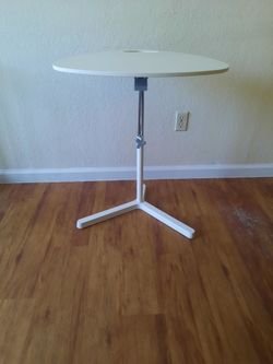 White adjustable table height