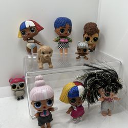 Lot Of 9 LOL Dolls And Figurines 
