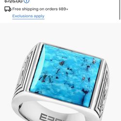 EFFY Turquoise Mens Ring