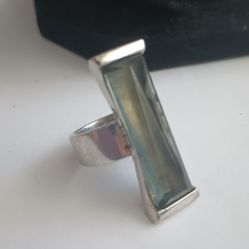 925 Ring With Stone.Size 6
