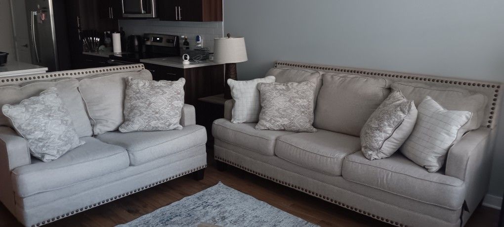 Ashley Claredon Sofa And Loveseat