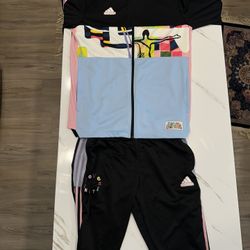 Adidas Track Zip Jacket + Pants Mens L