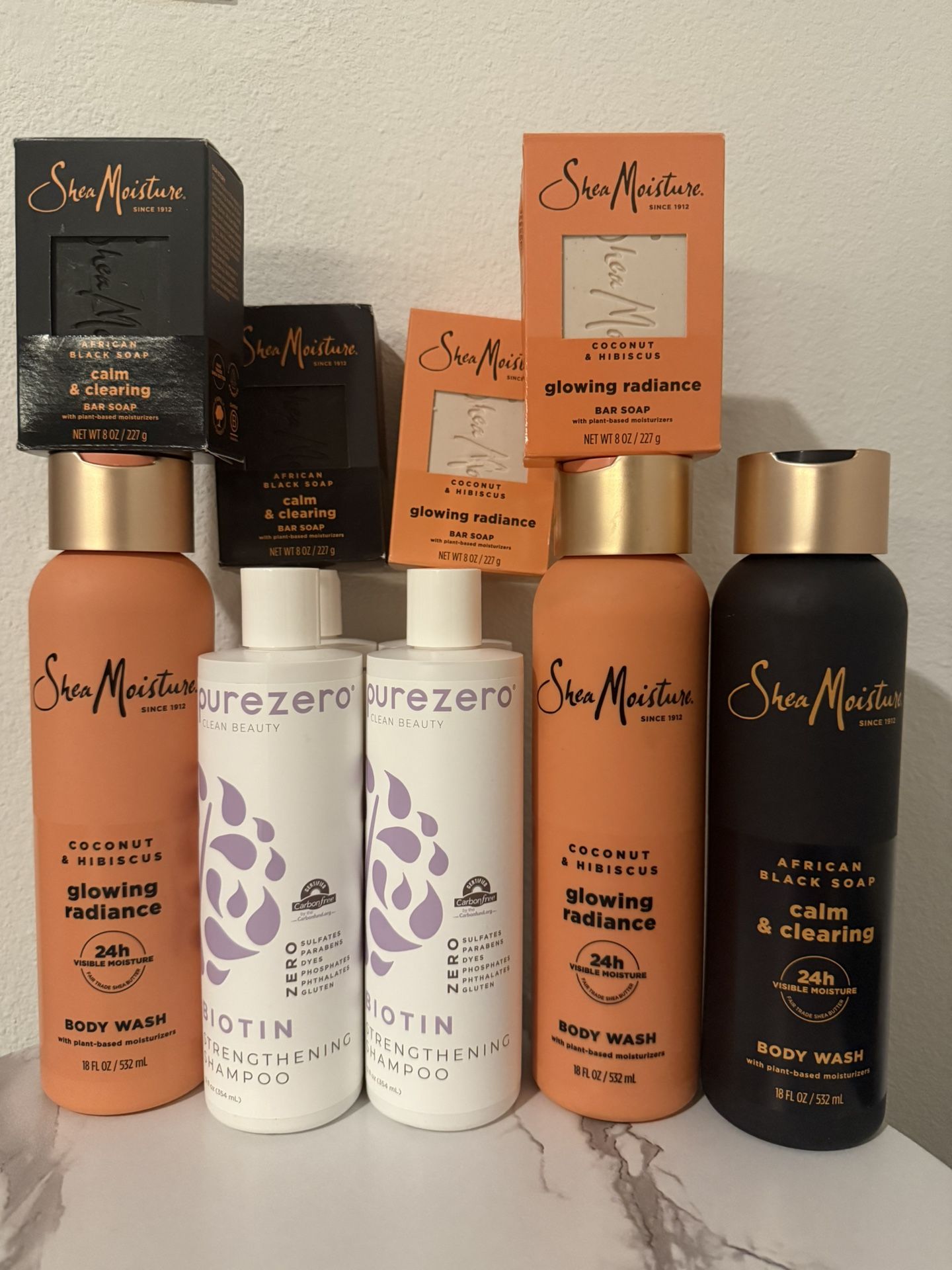 Shea moisture Bodywash & Purezero Shampoo Bundle