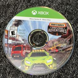 Microsoft Xbox One Series X Matchbox Driving Adventures Video Game Rated E Used.