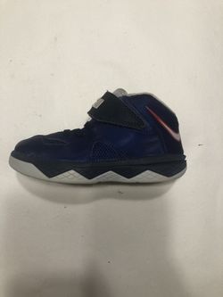 Nike Lebron Zoom Soldier 7 TD Toddler Shoes Sz 9c Blue Gray