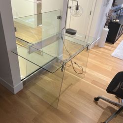 Glass & stainless Desk 