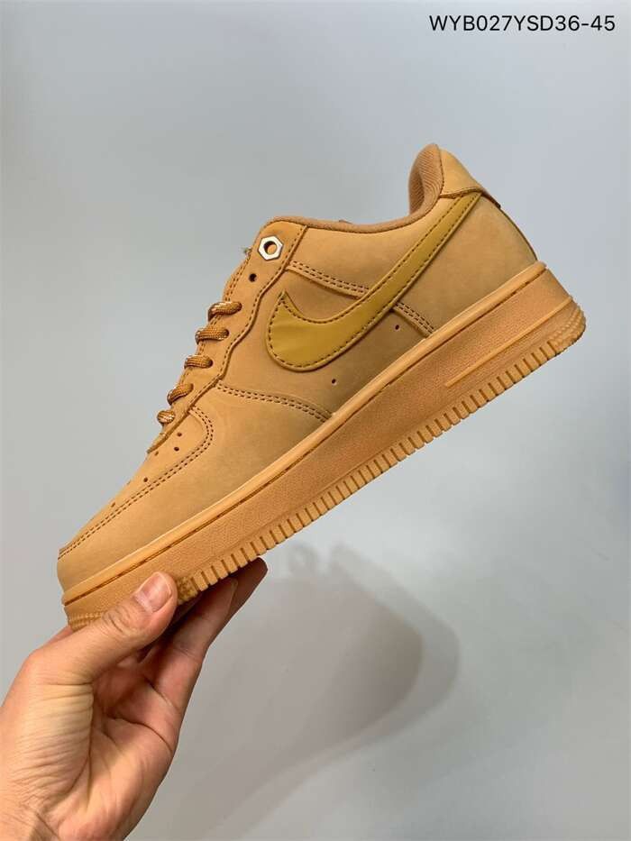  Air Force1 Low AF1 Classic Wheat Low-Top Casual Sneakers